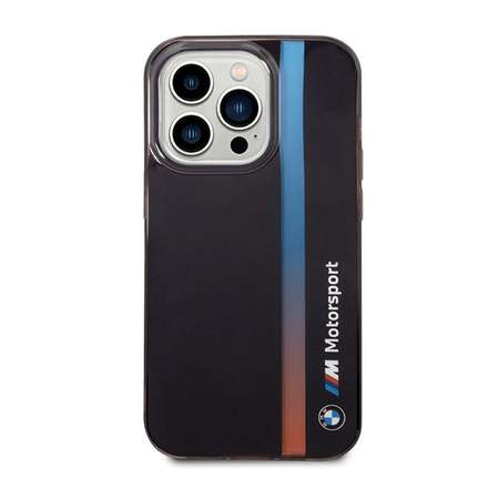 BMW Tricolor Stripe - iPhone 14 Pro Max Tasche (Schwarz)
