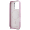 Karl Lagerfeld Saffiano Full Wrapped Elongated Metal Logo MagSafe - Hülle für iPhone 16 Pro Max (rosa)