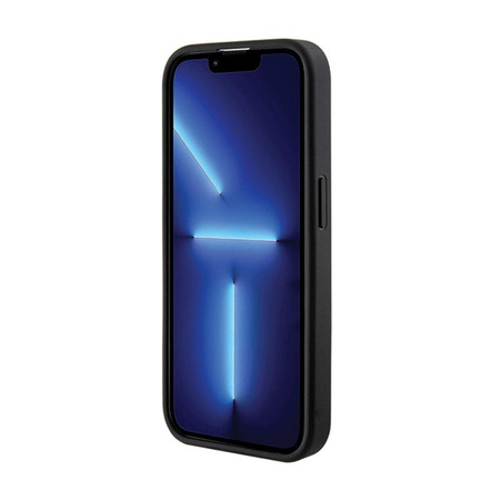 Guess Grip Stand 4G Saffiano Strass Logo - iPhone 15 Pro Max Case (black)