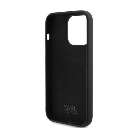 Karl Lagerfeld Silicone Karl Script - iPhone 15 Pro Tasche (Schwarz)