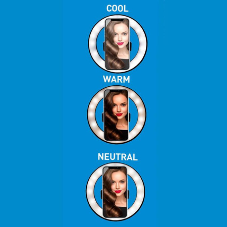 Grundig - LED kruhové světlo se stativem pro fotografie, selfie, make-up