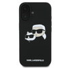 Karl Lagerfeld Silikon Double Heads Print MagSafe – Hülle für iPhone 16 Plus (schwarz)