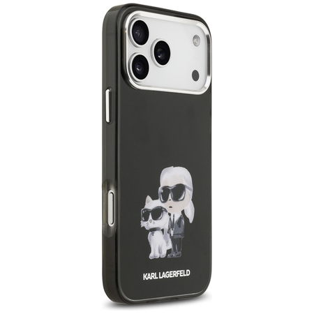 Karl Lagerfeld IML Aquarelle Karl & Choupette & Logo MagSafe - Case iPhone 17 Pro (Black)