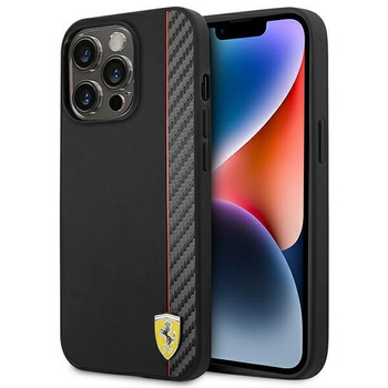 Ferrari Carbon - iPhone 14 Pro Tasche (Schwarz)