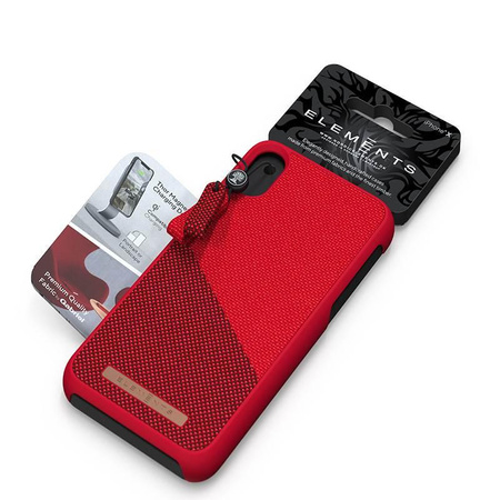 Nordic Elements Saeson Freja - Coque en matériau pour iPhone Xs Max (rouge)