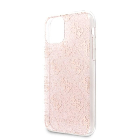 Guess 4G Glitter - Coque pour iPhone 11 (rose)