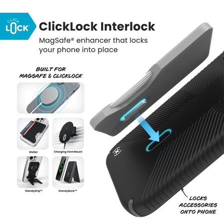 Speck Presidio2 Grip ClickLock & MagSafe - Hülle iPhone 17 Pro Max (Black / Slate Grey / White)
