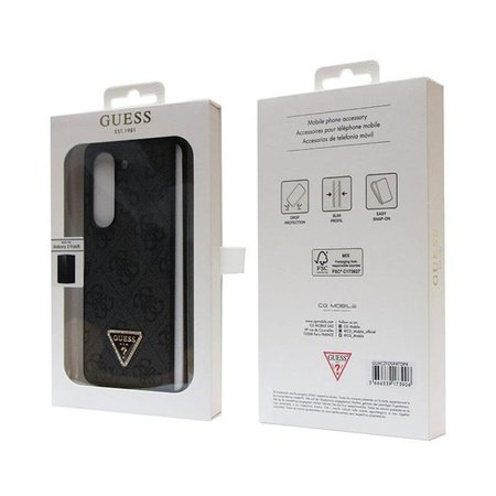 Guess bőr 4G Diamond Triangle - Samsung Z Fold 5 tok (fekete)