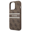 Guess 4G Printed Stripe - pouzdro pro iPhone 13 Pro Max (hnědé)
