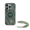 Guess IML Flowers Allover Electro With Pearl Strap MagSafe - Hülle iPhone 16 Pro (Grün)