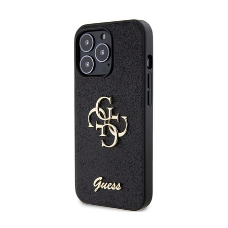 Guess Glitter Script Big 4G - iPhone 13 Pro Case (black)
