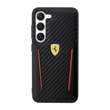 Ferrari Carbon Contrast Edges - Case for Samsung Galaxy S23+ (Black)
