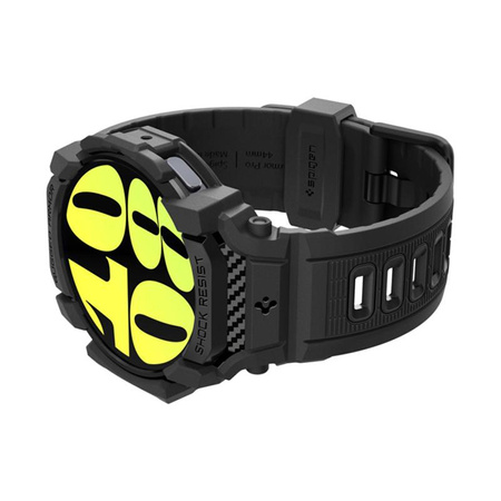 Spigen Rugged Armor Pro - Bracelet + étui pour Samsung Galaxy Watch 7 40 mm (Noir mat)