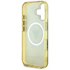 Guess IML Metal Glitter 4G Circle Triangle MagSafe - Etui do iPhone 16 (brązowy)