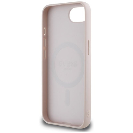 Guess 4G Ring Classic Logo MagSafe - Etui do iPhone 16e (różowy)