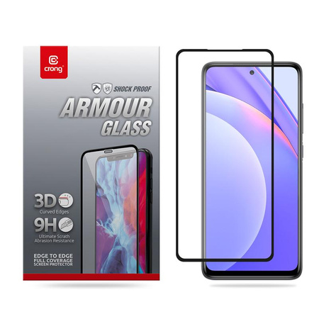 Crong 3D Armour Glass - 9H Full Glue tempered glass for the entire screen of Xiaomi Mi 10T Lite