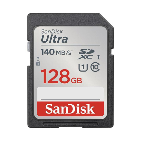 SanDisk Ultra SDXC - Carte mémoire 128 Go Classe 10 UHS-I 140 Mo/s