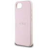 Guess Grained Ring MagSafe - Etui do iPhone 16e (różowy)