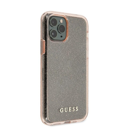 Třpytivé pouzdro Guess - pouzdro pro iPhone 11 Pro (růžové)