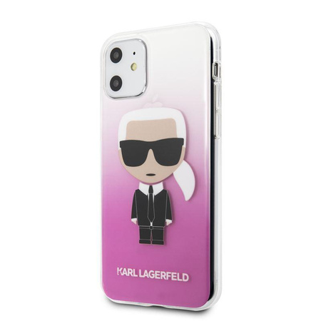 Karl Lagerfeld Iconic Karl Gradient - iPhone 11 Hülle (rosa)