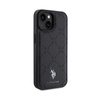 US Polo Assn Yoke Pattern - iPhone 15 Tasche (schwarz)