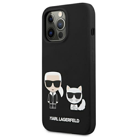 Karl Lagerfeld Slilicone Karl & Choupette Magsafe - iPhone 13 Pro Case (noir)