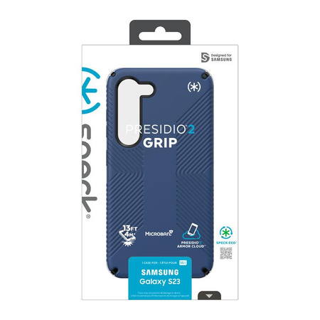 Speck Presidio2 Grip - Csúszásgátló tok Samsung Galaxy S23 (Coastal Blue/Black)