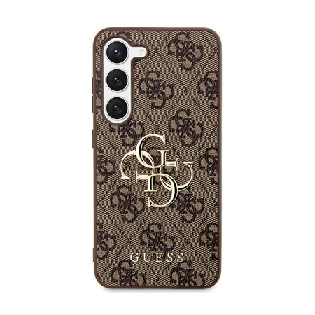 Guess 4G Big Metal Logo - Étui Samsung Galaxy S24 (marron)