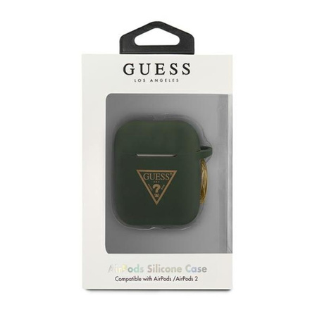 Guess Silicone Triangle Logo - Airpods Case (khaki)