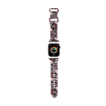 Hello Kitty szilikon címkék Graffiti - szíj Apple Watch-hoz 38/40/41 mm (rózsaszín)