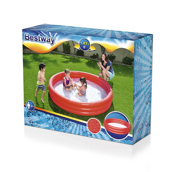 Bestway - piscine gonflable de jardin 183x33 cm (rouge)