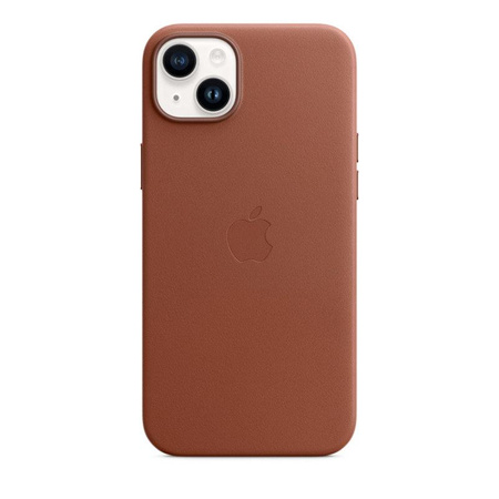 Apple Leather Case - Skórzane etui z MagSafe do iPhone 14 Plus (umbra)