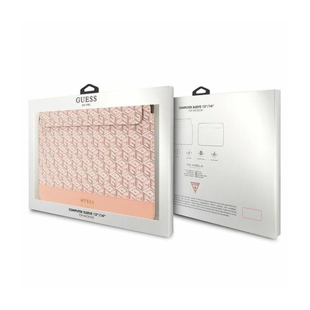 Guess GCube csíkos számítógépes tok - 14" notebook tok (rózsaszín)