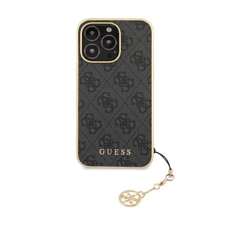 Guess 4G Charms Collection - pouzdro pro iPhone 14 Pro Max (šedé)