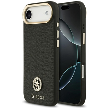 Guess Grained Strass Logo MagSafe - Hülle iPhone Air (schwarz)