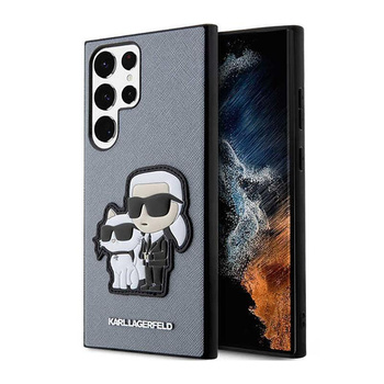 Karl Lagerfeld NFT Saffiano Karl & Choupette - Etui Samsung Galaxy S23 Ultra (szary)