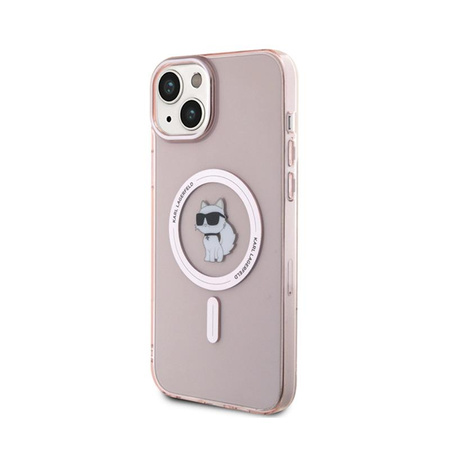 Karl Lagerfeld IML Choupette MagSafe - pouzdro pro iPhone 15 Plus (růžové)