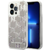 Karl Lagerfeld Monogram Liquid Glitter - iPhone 14 Pro Tasche (silber)