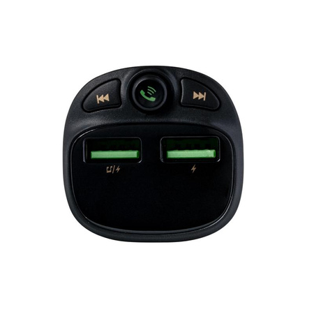 WEKOME WP-C26 - Bluetooth / MicroSD / 2x USB-A FM adó + 17W-os autós töltő (fekete)