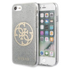 Guess Circle Glitter 4G - pouzdro pro iPhone SE 2020 / 8 / 7 (světle šedé)