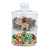 Alpina - Glass container / jar for sweets, 2 levels, 16x28 cm