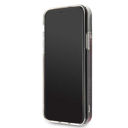 Guess Liquid Glitter Hearts - pouzdro pro iPhone 11 (Raspberry)