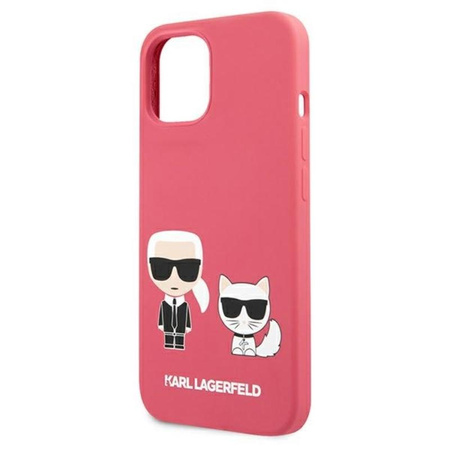 Karl Lagerfeld Silikonové pouzdro Karl & Choupette - iPhone 13 (fuchsiová)