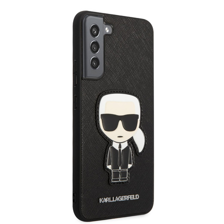 Karl Lagerfeld Saffiano Ikonik Patch - Étui Samsung Galaxy S22+ (noir)