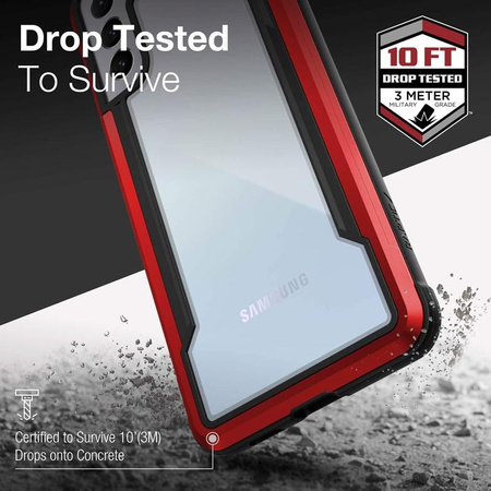 X-Doria Raptic Shield - Samsung Galaxy S21+ Aluminiumgehäuse (antimikrobieller Schutz) (Rot)