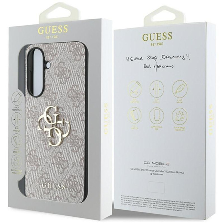 Guess Big 4G Classic Logo - pouzdro pro Samsung Galaxy A36 5G (růžové)