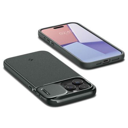 Spigen Optik Armor MagSafe - tok iPhone 15 Pro készülékhez (Abyss Green)