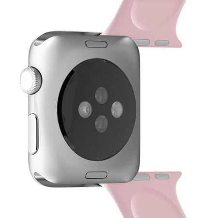 PURO ICON - Elasztikus sportpánt Apple Watch 38/40/41 mm-es órához (S/M & M/L) (homokrózsaszín)