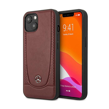 Mercedes Leather Urban Line - iPhone 15 tok (piros)