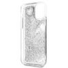 Guess Liquid Glitter Hearts - iPhone 11 tok (ezüst)